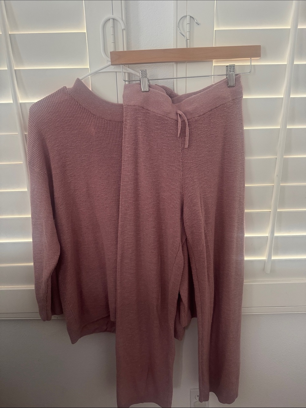 FP Beach Mauve Knit Crewneck Sweater & Pants
